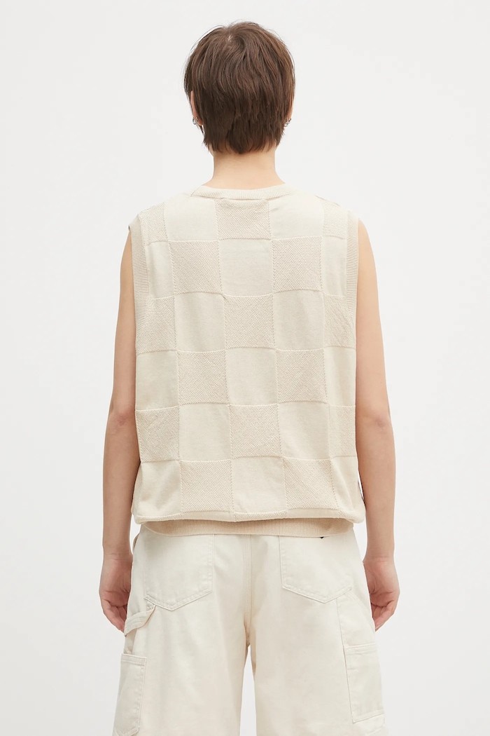 Clothing Carhartt WIP cotton gilet Checker Vest Sweater I034544.2LPXX beige