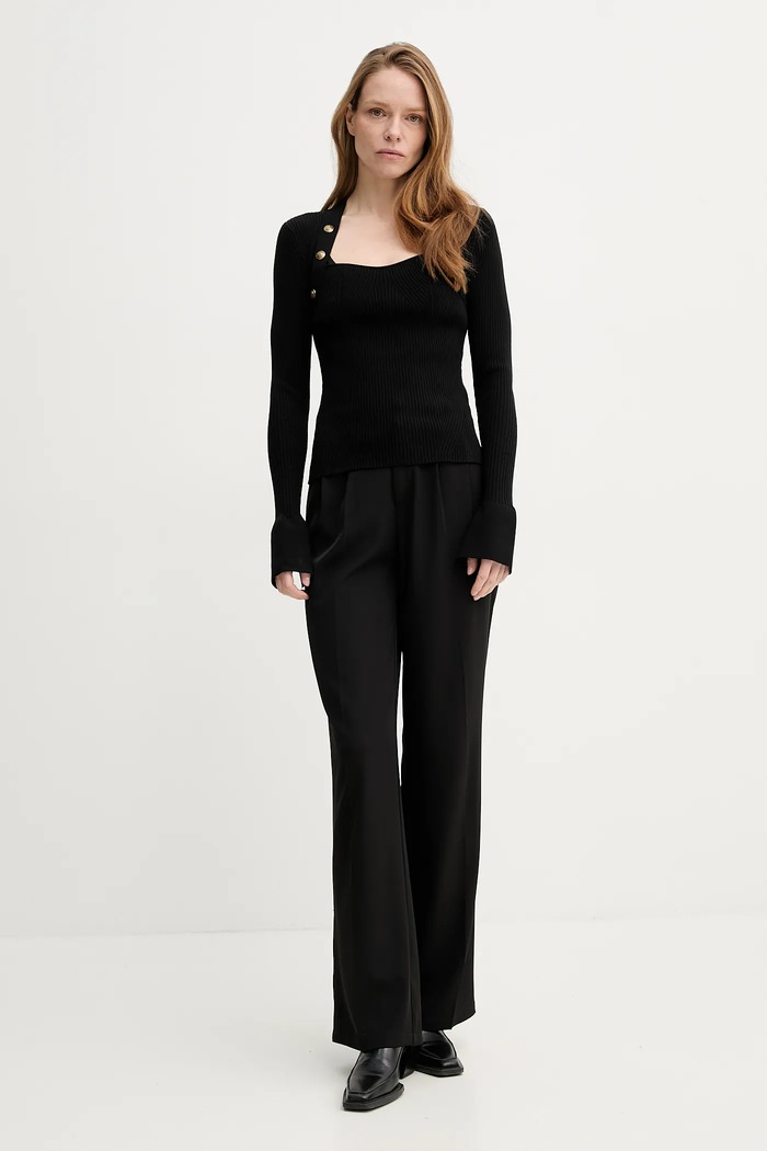 Sveter The Kooples FPUL30090K čierna SS25