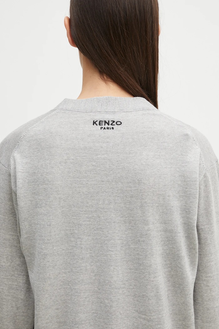 Шерстяной кардиган Kenzo Pop серый FF52CA4833LB.93