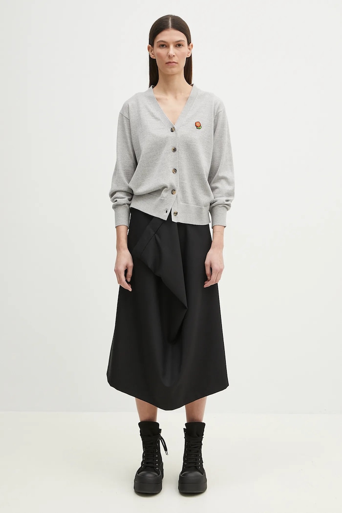 Шерстяной кардиган Kenzo Pop FF52CA4833LB.93 серый