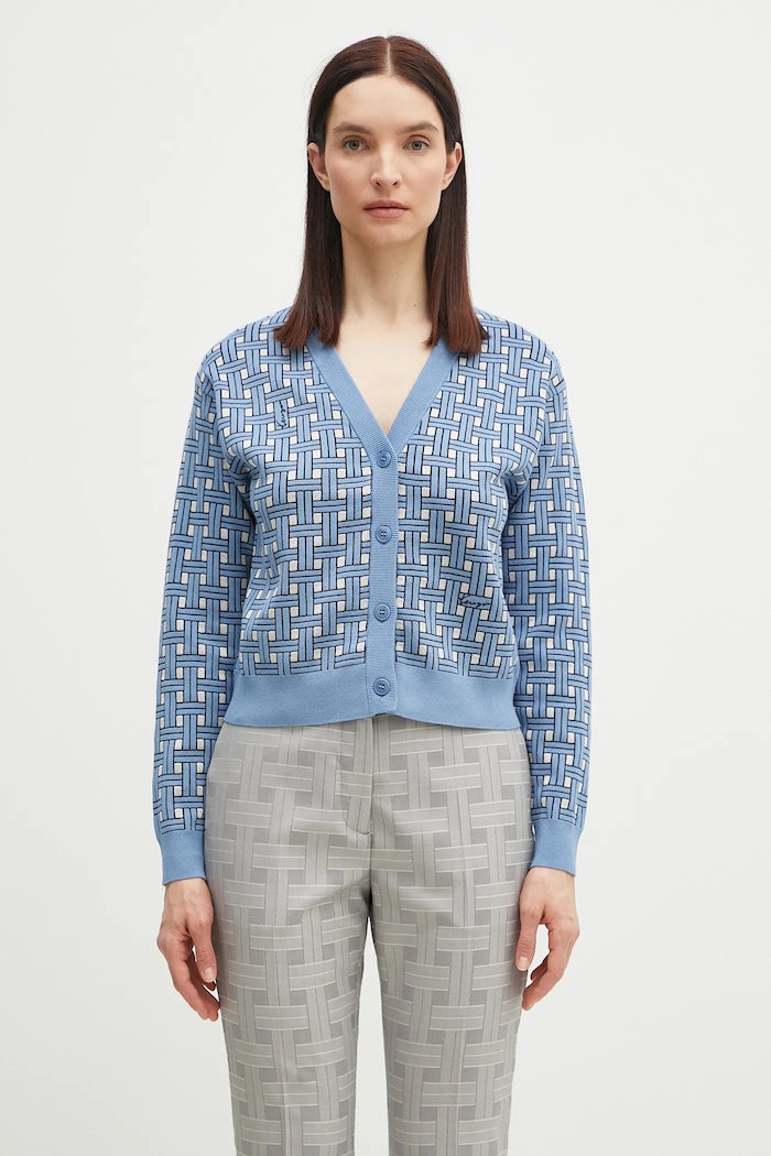 Kardigan Kenzo vzorovaný modrá FF52CA4943CO.64