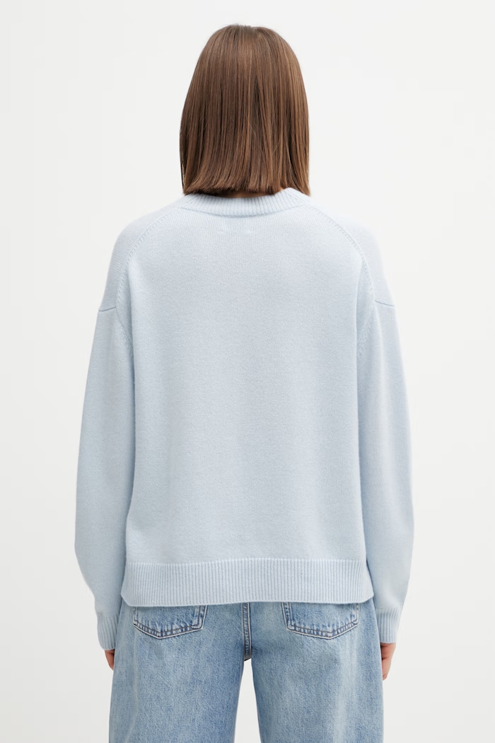 Odzież Anine Bing Lee Crew Sweater sweter kaszmirowy damski A.09.10662 niebieski