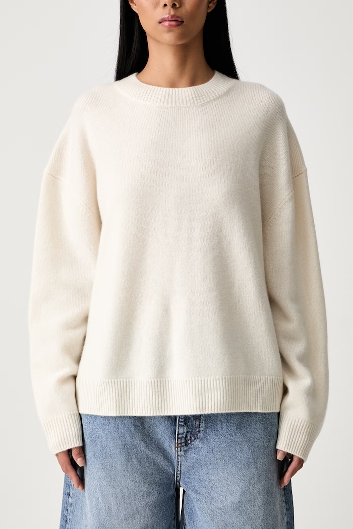 Anine Bing Lee Crew Sweater sweter kaszmirowy damski A.09.10662 beżowy