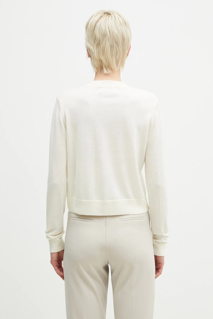 Îmbrăcăminte Fiorucci cardigan din lână Angel Patch W02SPKCA337KN03WH02 bej