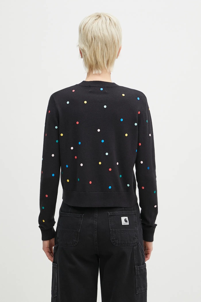 Îmbrăcăminte Fiorucci cardigan din lână Confetti Dot Print Logo W02SPKCA337KN03BK01 negru