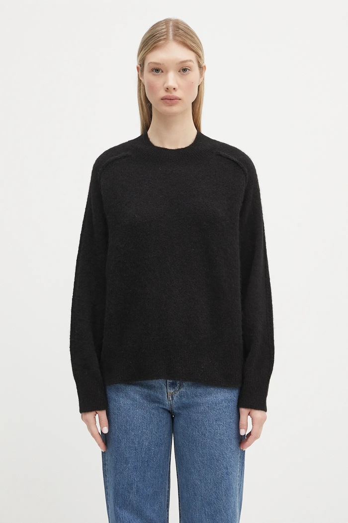 Svetr A.P.C. Pull Naomie hladký černá WPABE.F23283