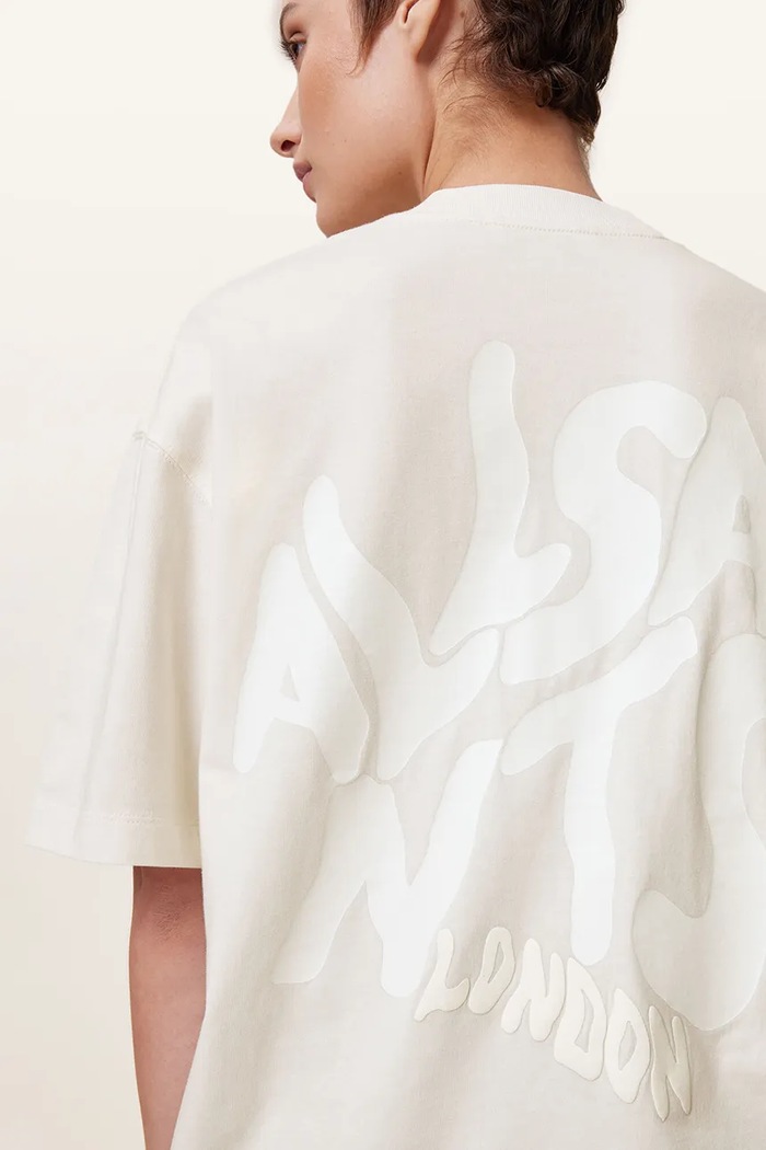 Odzież AllSaints T-shirt bawełniany ORLANDO ETTA W267JB biały