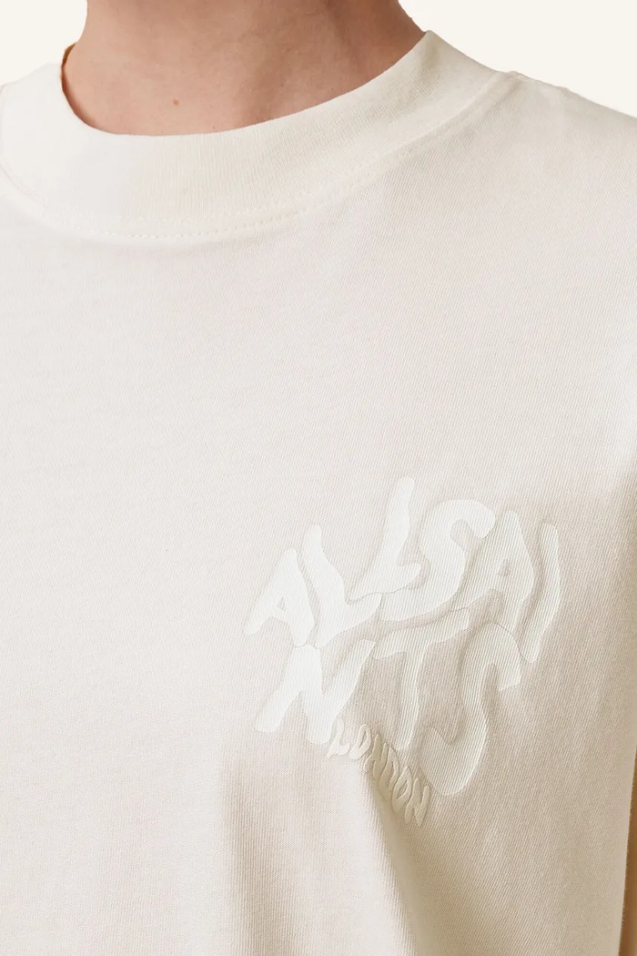 T-shirt bawełniany ORLANDO ETTA AllSaints biały W267JB