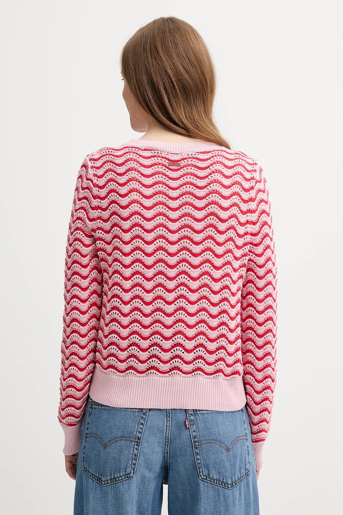 Odzież Levi's sweter bawełniany FLORENCE PNTLLE SWEATER 0012O różowy