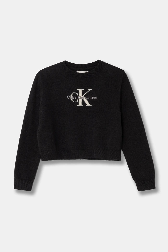 Παιδικό πουλόβερ Calvin Klein Jeans άλλο μαύρο IG0IG02830.128.176.PPYA