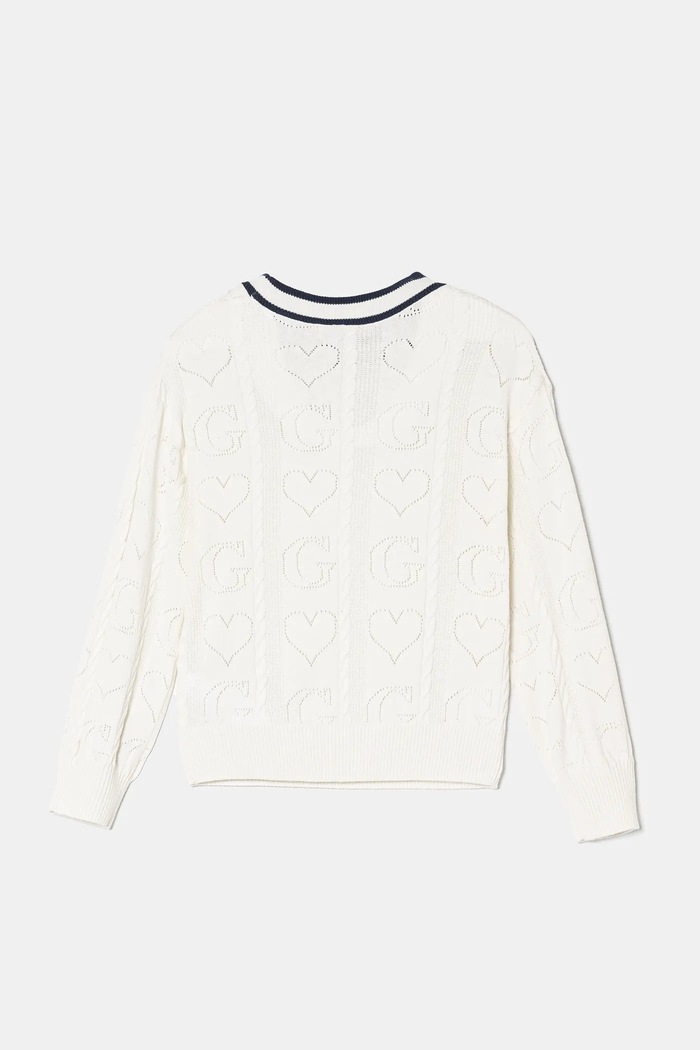 Dětský svetr Guess J5RR12.Z2BB0.PPYA bílá SS25