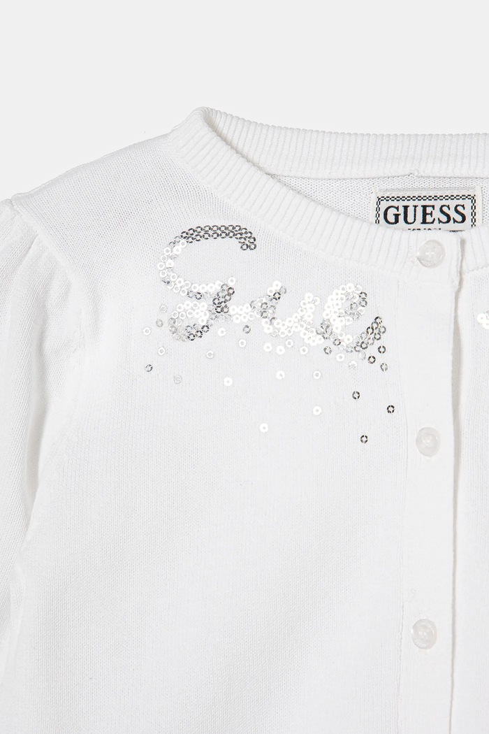 DÍVKA Dětský bavlněný kardigan Guess K5RR03.Z3820.PPYA béžová