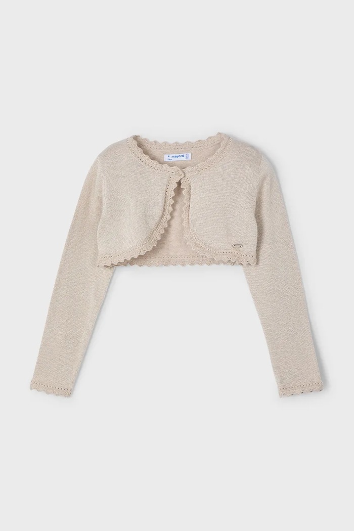 Mayoral cardigan copii 320.6A.Mini.PPYA maro SS25