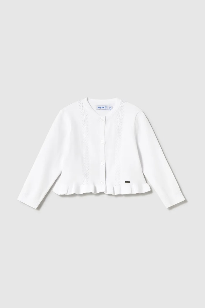 Mayoral Cardigan copii alb 1398.4B.Baby.PPYA