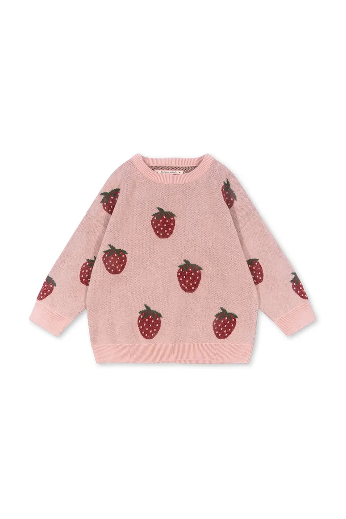 Konges Sløjd sweter dziecięcy LAPIS LUREX KNIT BLOUSE pozostałe różowy KS102260