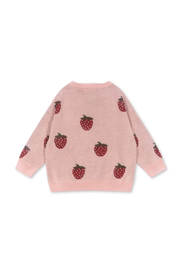Konges Sløjd sweter dziecięcy LAPIS LUREX KNIT BLOUSE KS102260 różowy SS25