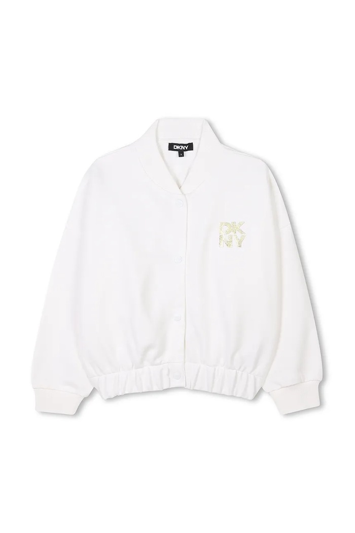 Παιδικό μπουφάν bomber Dkny D62284.114.150 λευκό SS25