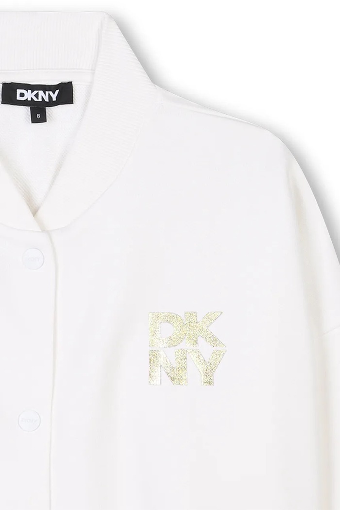 Παιδικό μπουφάν bomber Dkny λευκό D62284.156.162