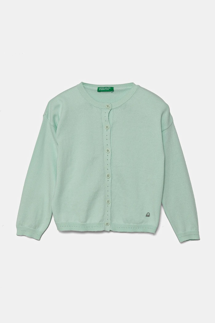 United Colors of Benetton kardigan bawełniany niemowlęcy pozostałe zielony 1098G500P.P.Seasonal