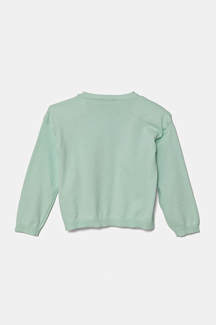 United Colors of Benetton kardigan bawełniany niemowlęcy 1098G500P.P.Seasonal zielony SS25