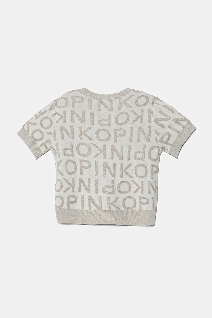 Pinko sweter dziecięcy KFMA006.C.TV073 beżowy SS25