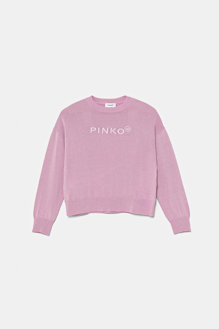 Детски пуловер Pinko KFMA007.C.FL073 розов SS25