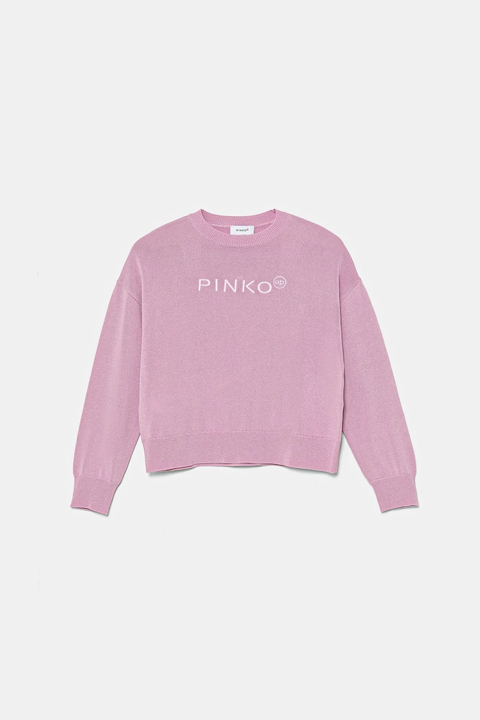Детски пуловер Pinko KFMA007.C.FL073 розов SS25