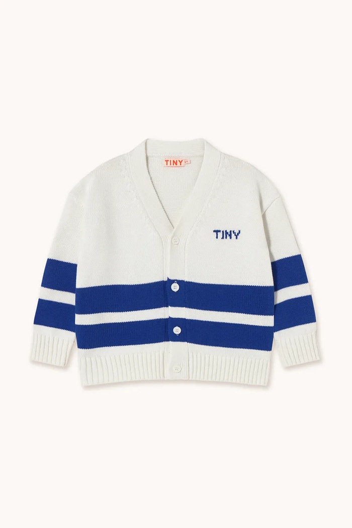 Dětský bavlněný kardigan Tinycottons STRIPES CARDIGAN SS25.334 béžová SS25