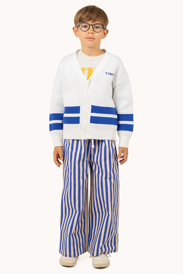 Dětský bavlněný kardigan Tinycottons STRIPES CARDIGAN béžová SS25.334