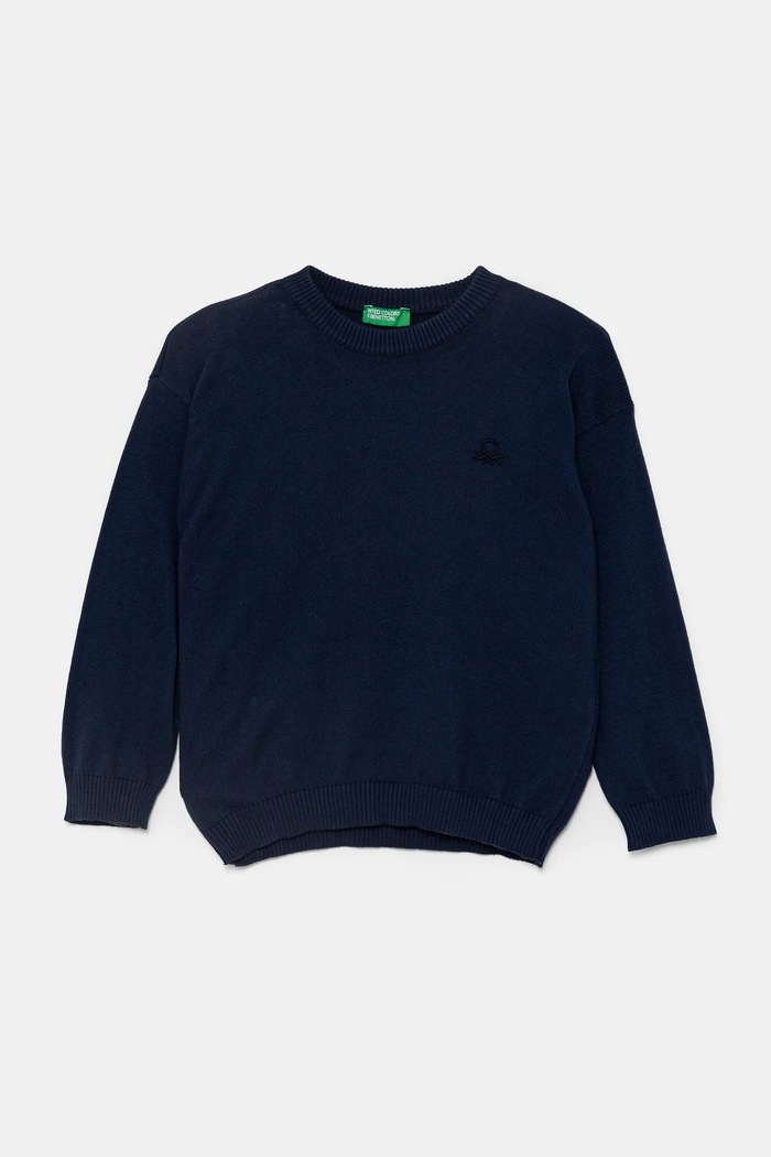 Детски пуловер United Colors of Benetton тънък тъмносин 1098G100U.P.Seasonal