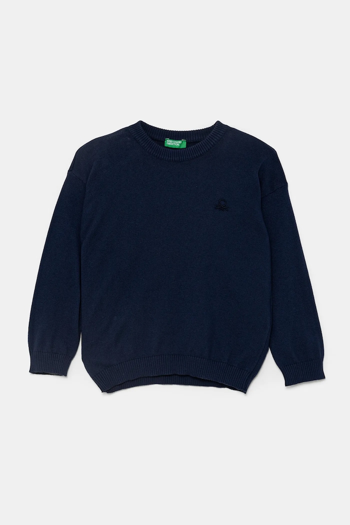 Детски пуловер United Colors of Benetton тънък тъмносин 1098G100U.P.Seasonal