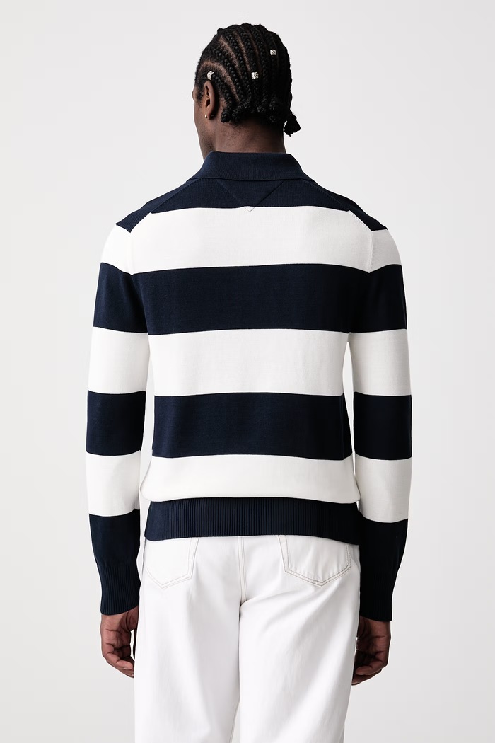 Oblečení Tommy Jeans Svetr pánský bavlněný DM0DM20304 námořnická modř
