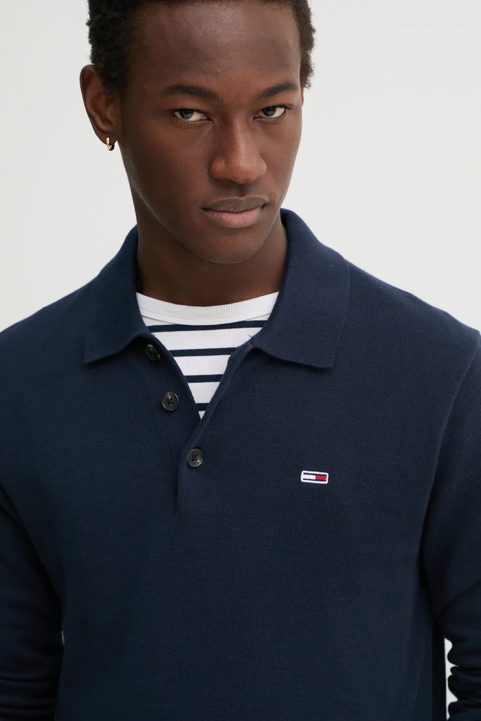 Tommy Jeans sweter bawełniany granatowy DM0DM20304
