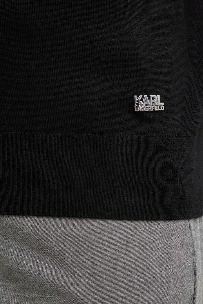 Vlněný svetr Karl Lagerfeld 551309.655094 černá