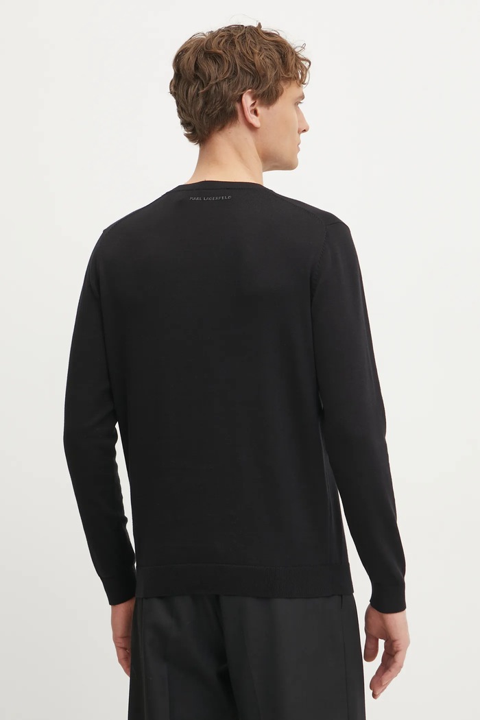 Odzież Karl Lagerfeld sweter bawełniany 551301.655088 czarny