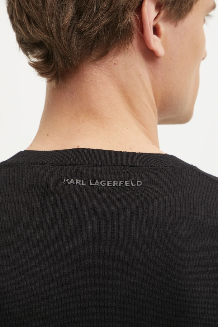 Karl Lagerfeld sweter bawełniany 551301.655088 czarny