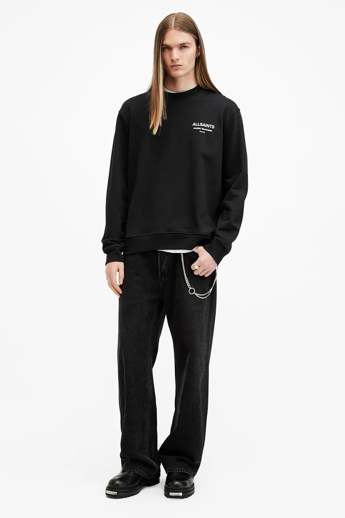 AllSaints bluza bawełniana SANCTUM M028NB czarny