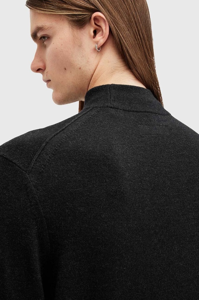 Ρούχα Μάλλινο πουλόβερ AllSaints KILBURN MOCK M030KA μαύρο