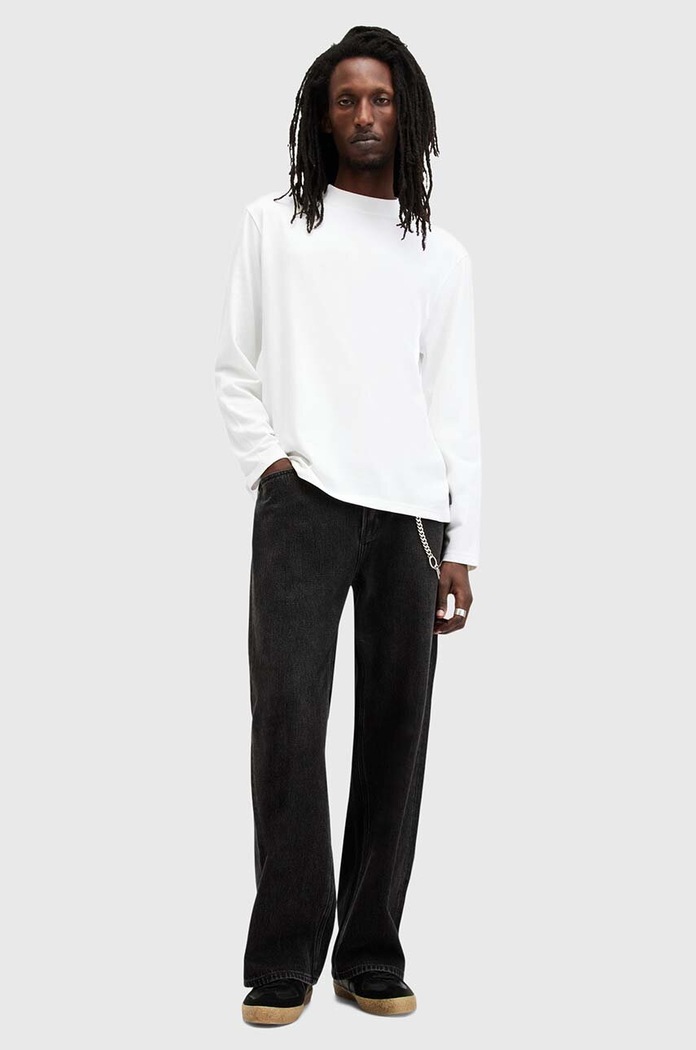 Bavlnená mikina AllSaints NERO M038JB biela