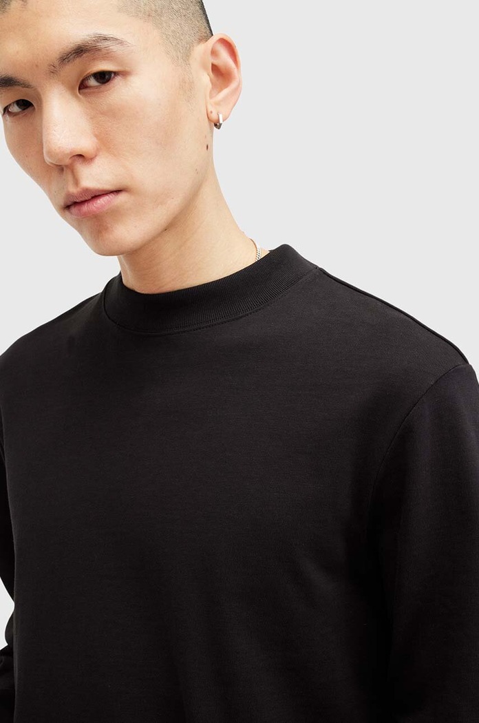 Bavlněná mikina AllSaints NERO M038JB černá AW25