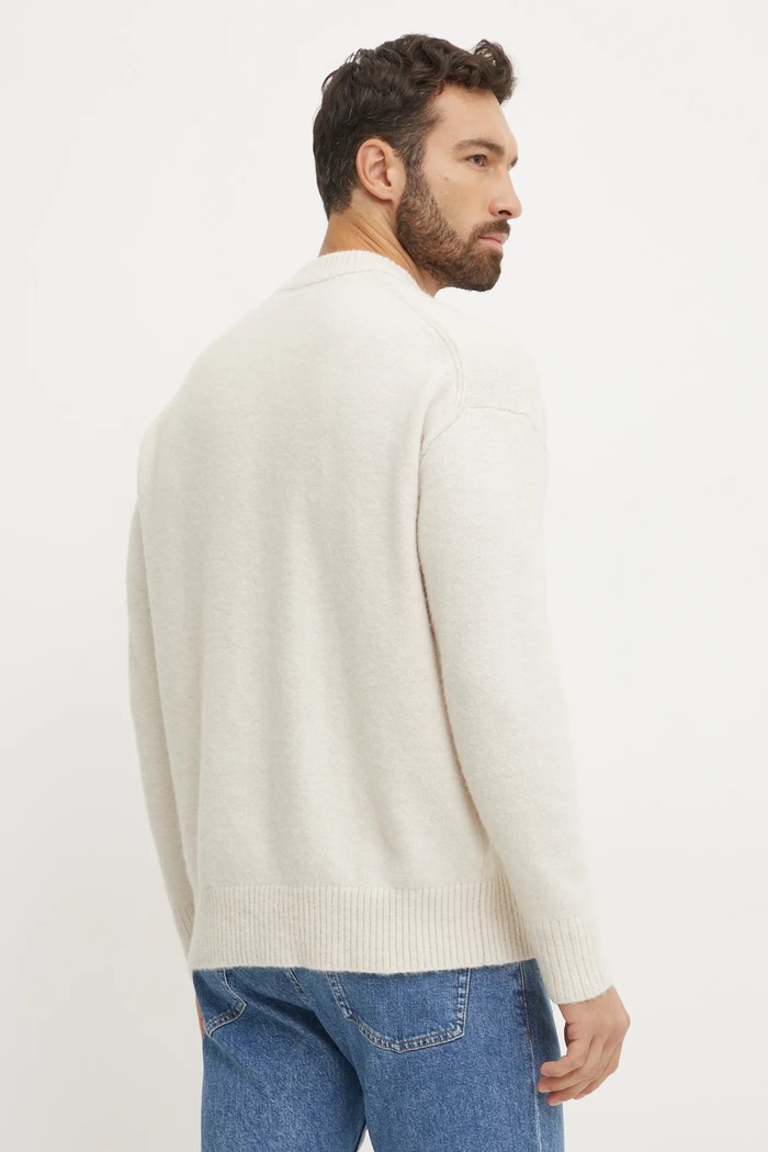 Odzież Calvin Klein Jeans Sweter z domieszką wełny J30J326737 beżowy