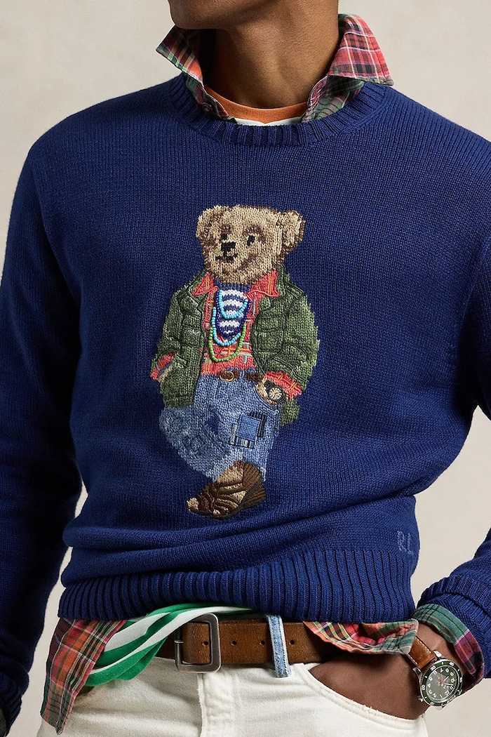 Βαμβακερό πουλόβερ Polo Ralph Lauren μπλε 710955762