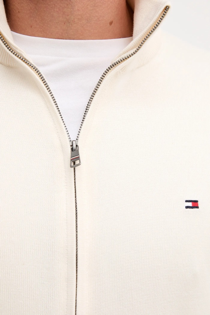 Tommy Hilfiger sweter rozpinany męski bawełniany MW0MW36517 beżowy