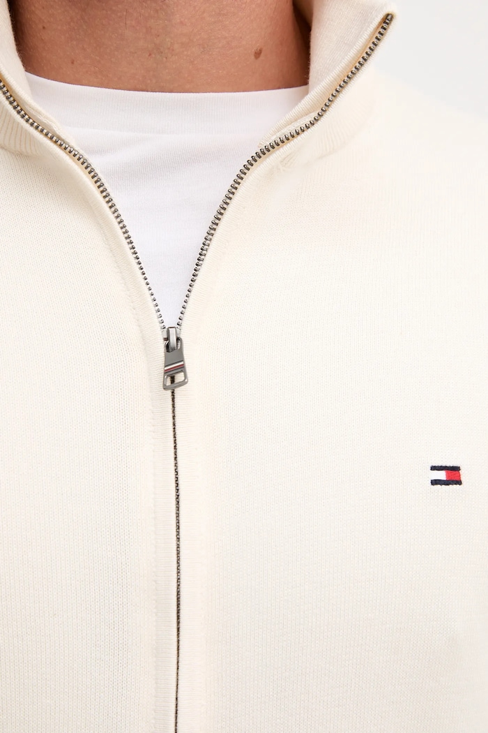 Tommy Hilfiger sweter rozpinany męski bawełniany MW0MW36517 beżowy