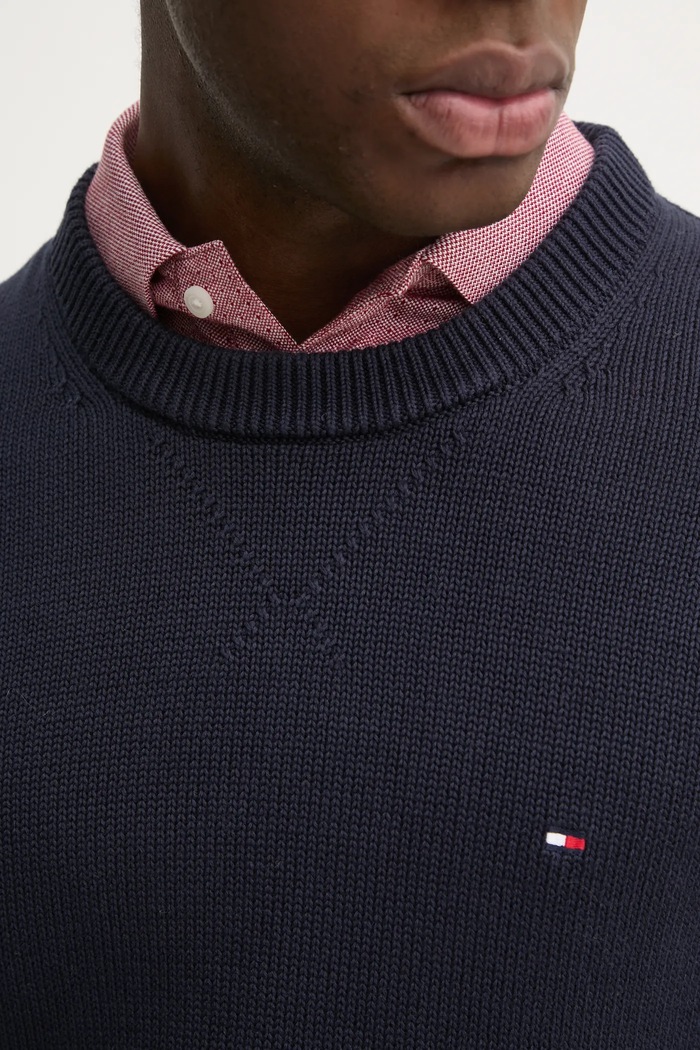 Tommy Hilfiger Βαμβακερό πουλόβερ Tommy Hilfiger MW0MW37397