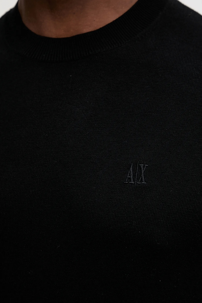 Svetr z hedvábné směsi Armani Exchange XM000338.AF12291.NOS černá