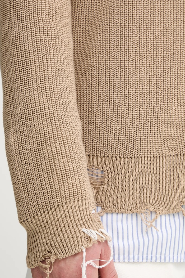 MM6 Maison Margiela kardigan bawełniany SH0HP0008 beżowy