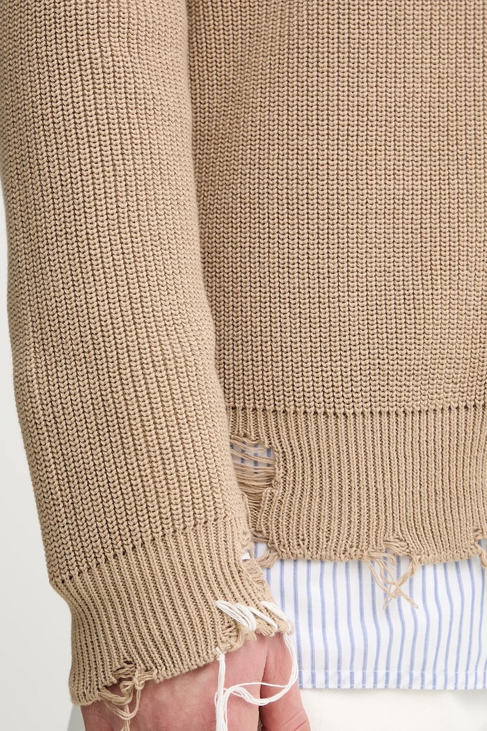 MM6 Maison Margiela kardigan bawełniany SH0HP0008 beżowy