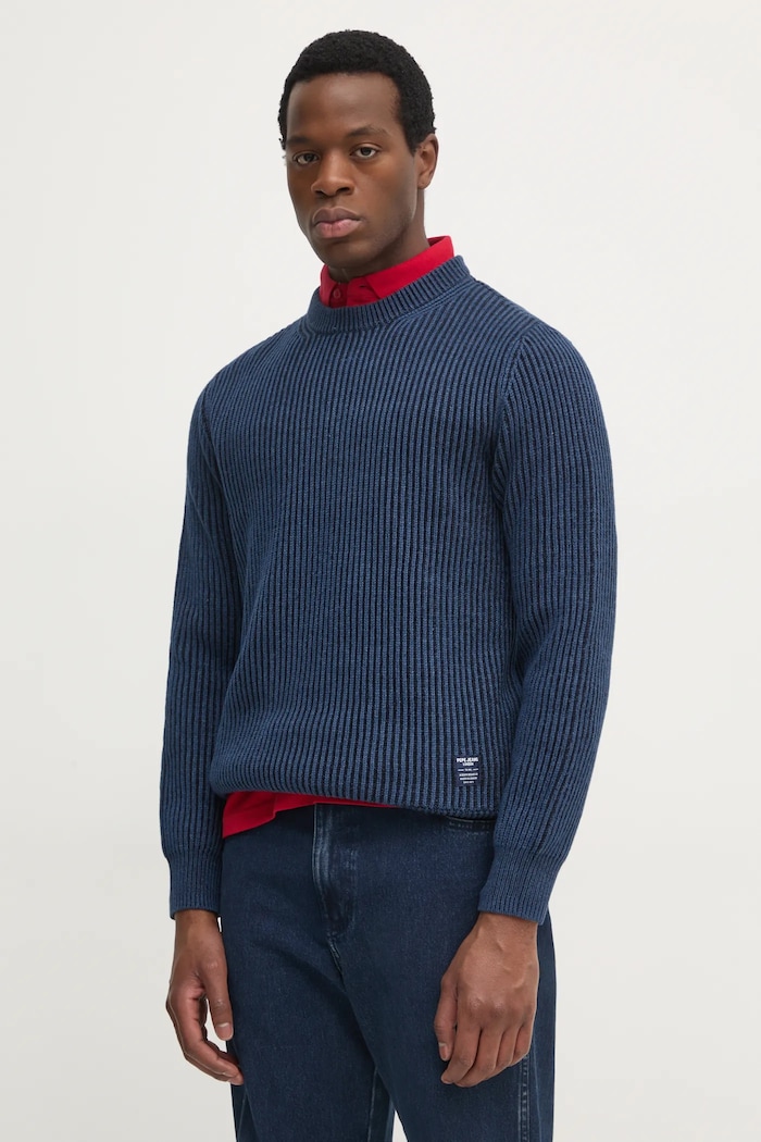 Pepe Jeans maglione LAWSON CREW NECK medio spessore blu navy PM702496