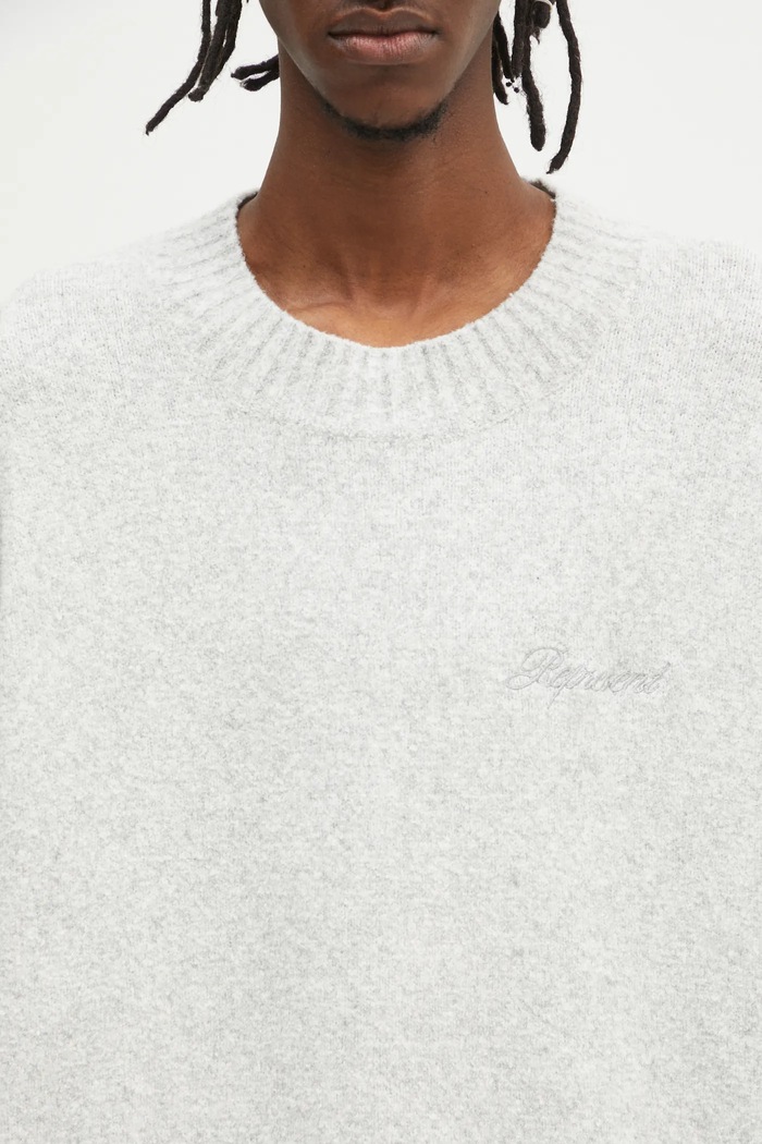 Πουλόβερ με μείγμα κασμίρ Represent Marled Knit Jumper γκρί MLM3839.50